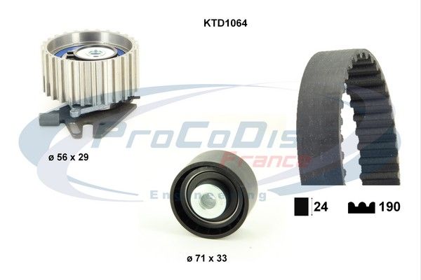 PROCODIS FRANCE paskirstymo diržo komplektas KTD1064